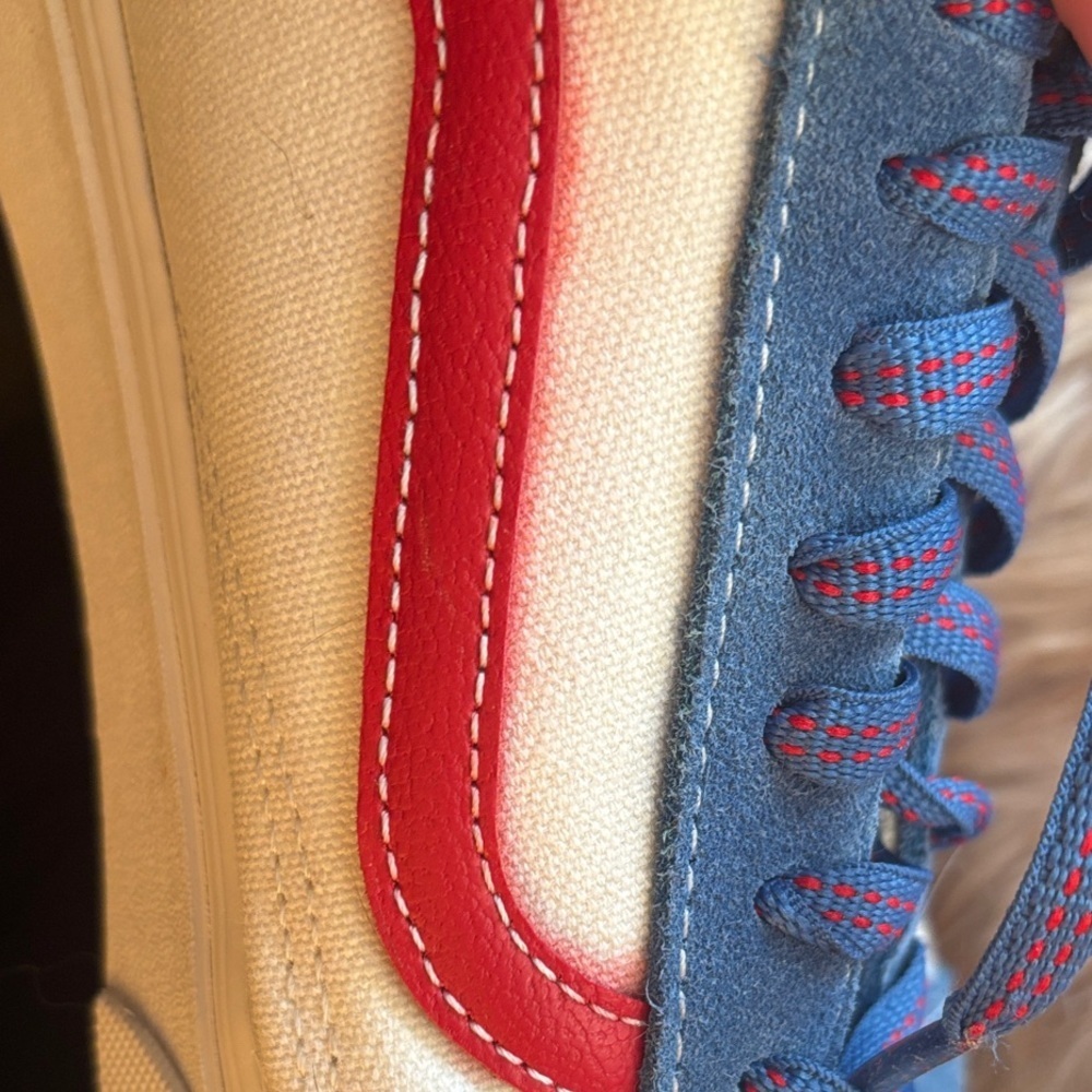 Vans Blue and Red Men's Sneakers - Picture 8 of 8